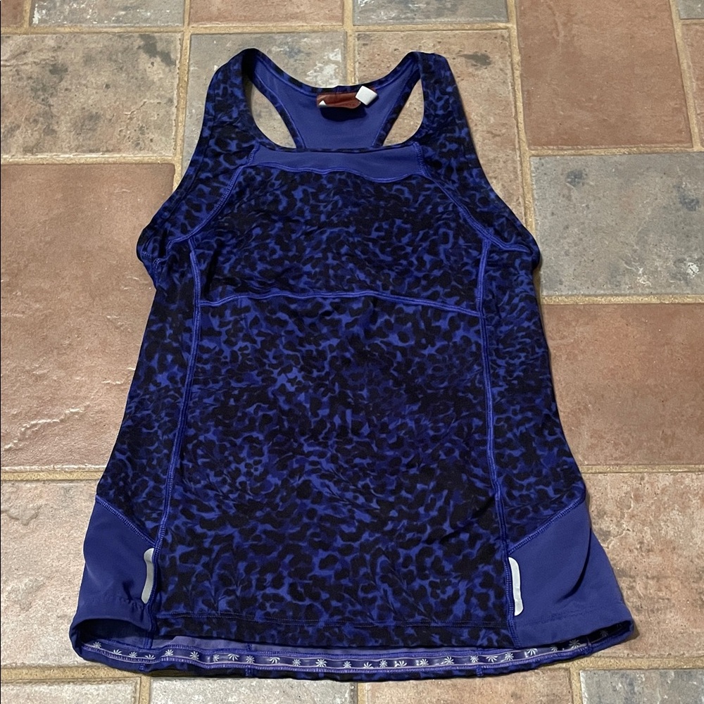 Athleta Women's Blue Leopard Print Tank Top